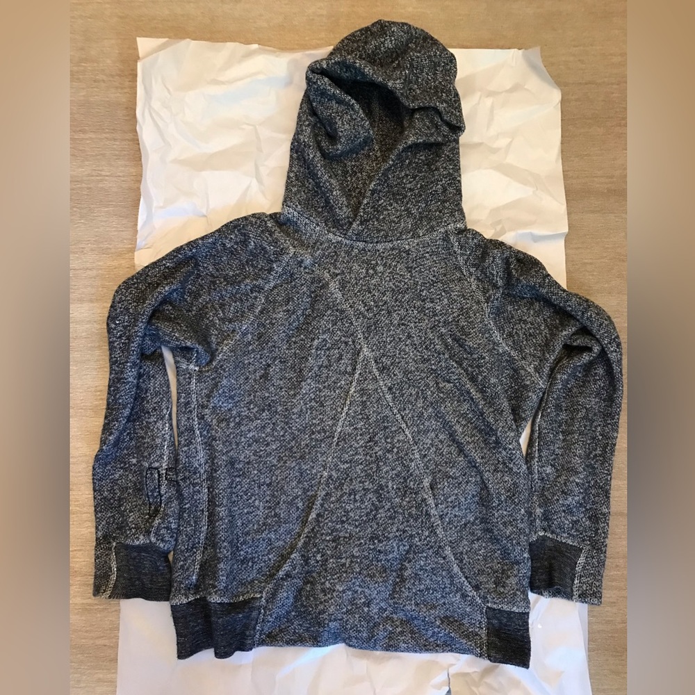 Rogan NY navy speckled cotton hoodie sweatshirt men xs / women small